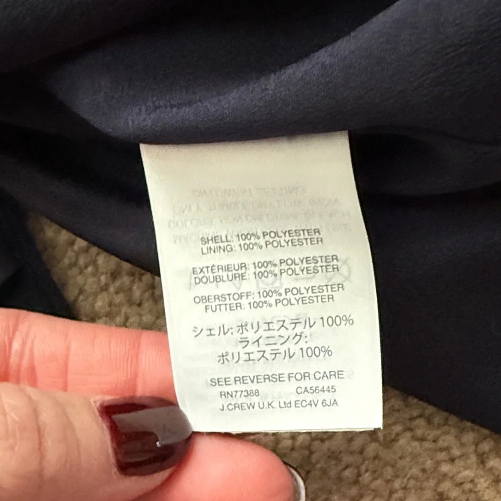 J. Crew Elegant Navy Cap Sleeve Dress Size 4